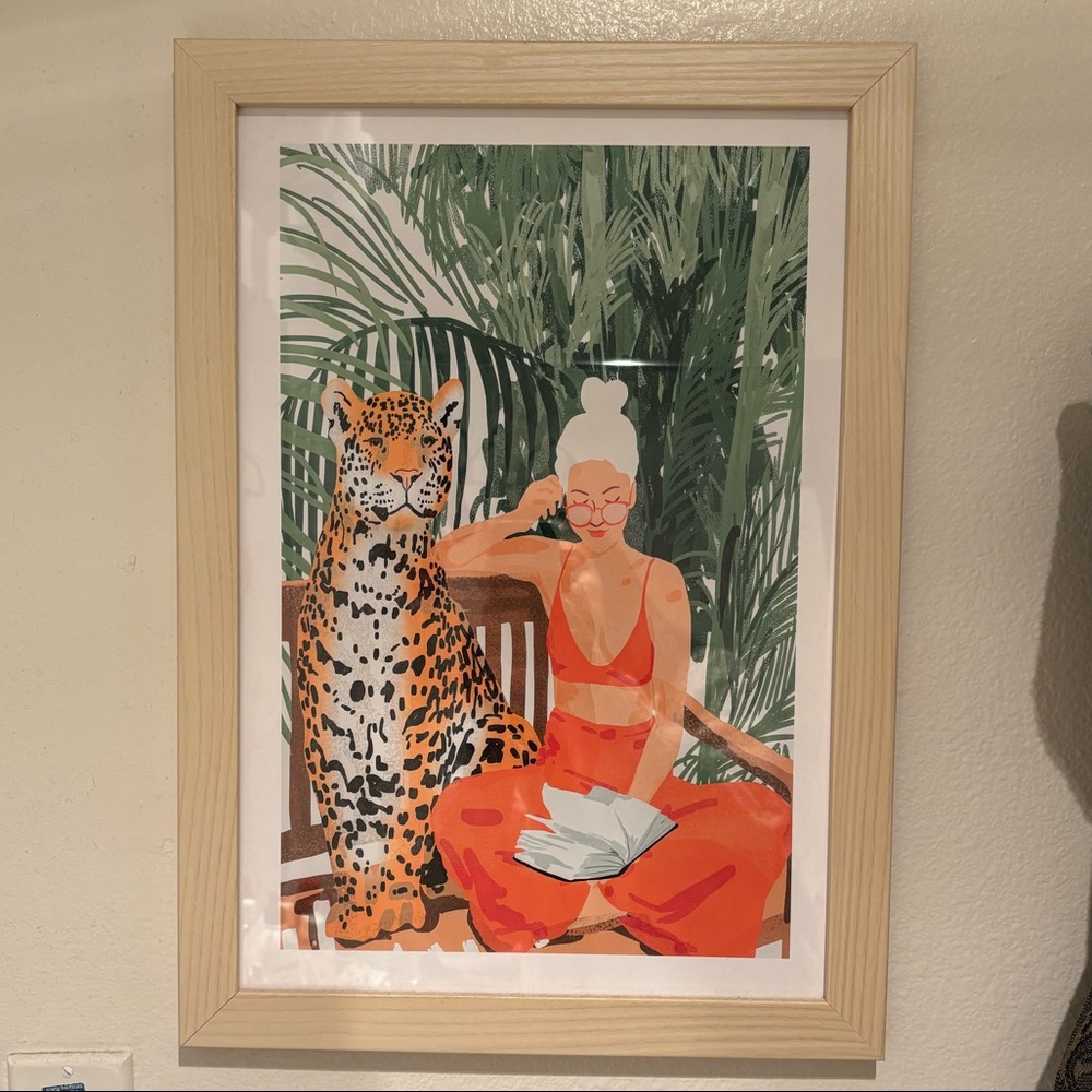 Art jungle urban outfitters print framed